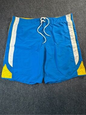 Brents Surf Wear Vintage 90's Swim Shorts Mens XI Blue Mesh Lining Beach Wear
